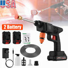 Portable Cordless Electric High Pressure Water Spray Car Gun Cleaner Tool+Nozzle