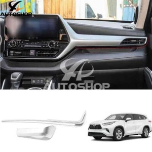 ABS Silver Midddle Console Dashboard Strip Trim For Toyota Highlander 2020-2023 - Foto 1 di 6