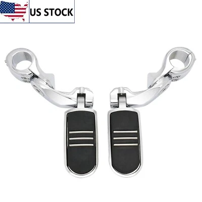 For Yamaha Triumph Victory 32mm 1.25" Adjustable Streamliner Footpegs & Brackets - Image 1 of 4