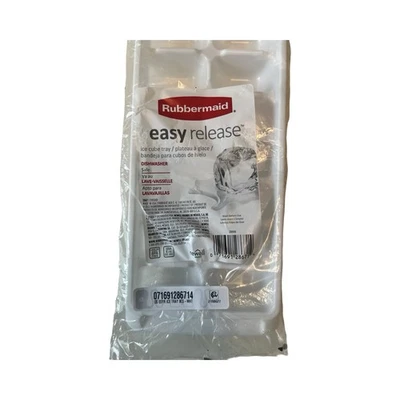 Bandejas para cubitos de hielo de fácil liberación RUBBERMAID blancas bandeja para 16 cubos sin BPA Foto 1 de 3
