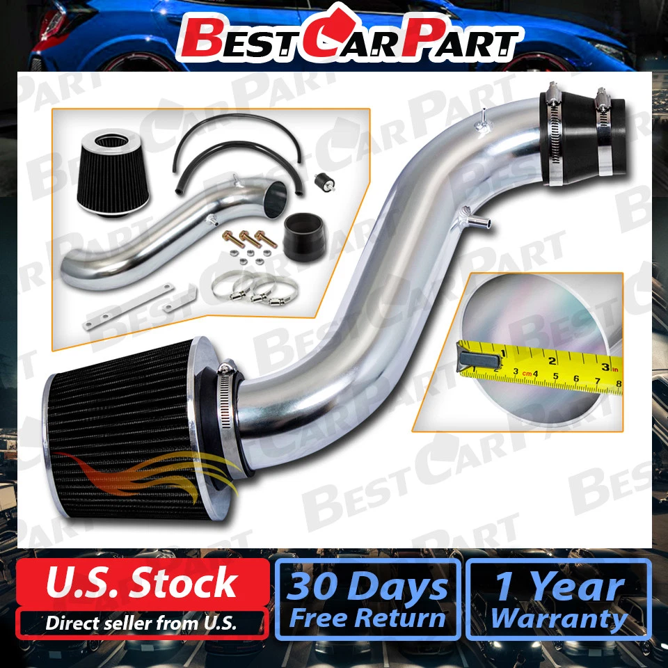 Kit de admisión de aire Ram corta BCP NEGRO 1990-1993 Honda Accord 2,2 L L4 + filtro Foto 1 de 4