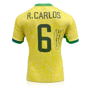 Fußballtrikot Roberto Carlos signiert Brasilien 2024 - Bild 1 von 5