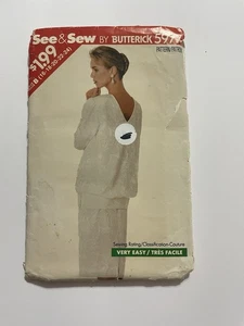 Butterick See And Sew Pattern 5977 Top And Skirt Uncut Sizes 16-24  - Picture 1 of 3