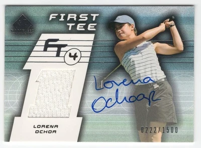 LORENA OCHOA 2003 Upper Deck SP Game Used First Tee RC Rookie AUTO /1500 #75 - Image 1 of 2