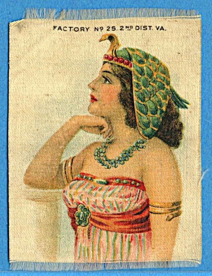 Tarjeta de cigarrillo de seda - Serie de mujeres egipcias antiguas - NEFERTIIO Nº de fábrica 25 Foto 1 de 1