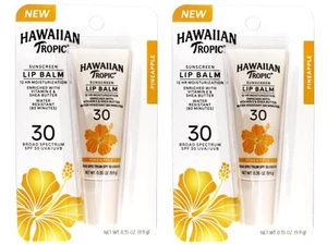 Hawaiian Tropic Lip balm SPF 30, Pineapple, 12Hr Moisturization 0.35 OZ 2 Pack - Picture 1 of 3