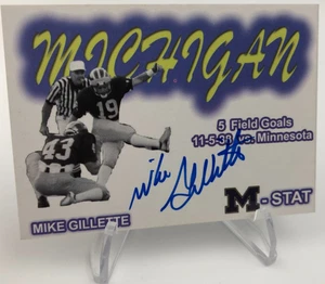 TK Legacy MIKE GILLETTE AUTO Card  M-STAT  ST18  RARE/100 MICHIGAN WOLVERINES - Picture 1 of 6