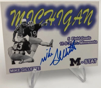 TK Legacy MIKE GILLETTE AUTO Card  M-STAT  ST18  RARE/100 MICHIGAN WOLVERINES - Image 1 of 4
