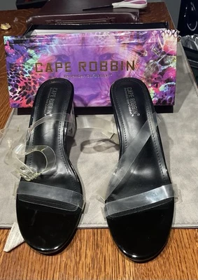 Cape Robbin Clear Strap Lace-up Heels Size 10 - Image 1 of 3
