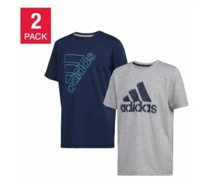 Adidas 4-Pack Youth Boys'; 2-Pack Tee Blue/ Grey & 2-Pack Shorts Sz XL-18/20 New - Picture 1 of 7