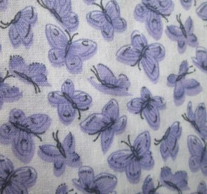 Small Purple Butterfly All Over Print Craft Quilt Fabric 60 x 44 F2750 - Picture 1 of 2