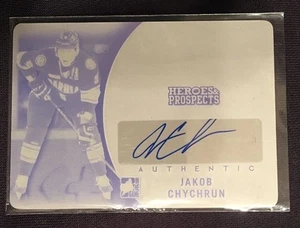 2015-16 Jakob Chychrun Leaf Heroes & Prospects  PRINT PLATE 1/1 AUTO ROOKIE AZ - Picture 1 of 1