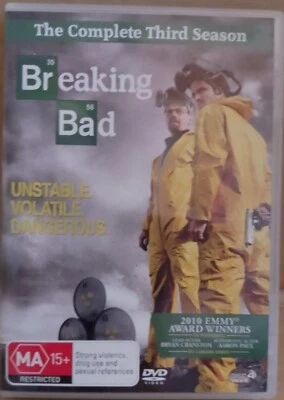 BREAKING BAD Season 3  DVD Reg 4 PAL  (4 discs) - Image 1 of 4