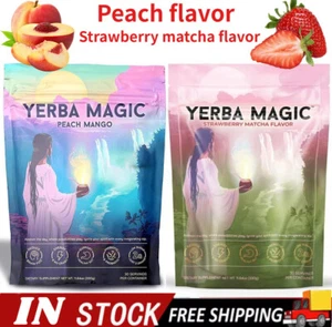 Yerba Magic|Yerba Mate Instant Tea Powder | Peach Mango Flavor |30 Servings HOT - Afbeelding 1 van 12