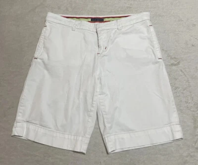 Pantalones Cortos Polo Ralph Lauren Para Mujer 32 Blanco Kelsey Bermudas Frente Plano Elastizados Chinos Foto 1 de 4