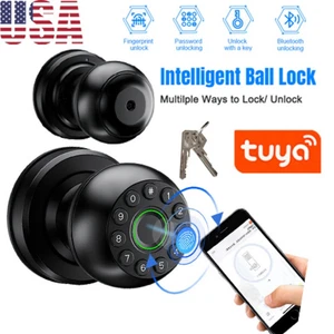 Neu Smart Türschloss Griff biometrisch elektronisch schlüssellos Türöffnungsschloss kostenlose APP - Bild 1 von 11