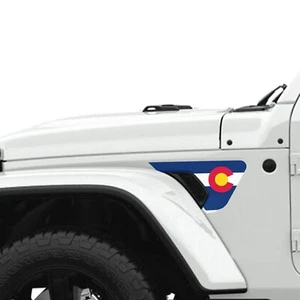Colorado State Flag Vinyl Fender Decal Set Fits Jeep Wrangler JL/Jeep Gladiator - Bild 1 von 7