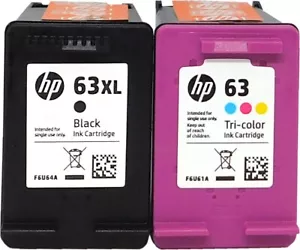 HP 63XL/63 2-pak wkłady atramentowe kombi 63XL czarne i 63 kolory oryginalne - Zdjęcie 1 z 1