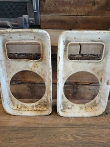 Vintage pair of headlight bezels replacement double restoration collectable - Picture 1 of 4