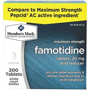 Member's Mark 20 mg Famotidine Acid Reducer (200 ct.) - Picture 1 of 2