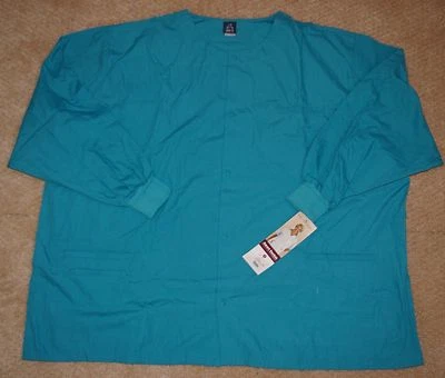 Barco Uniform Warm up Jacket Top & Bottom Pockets Knit Cuff Real Teal Sz 3X - Image 1 of 4