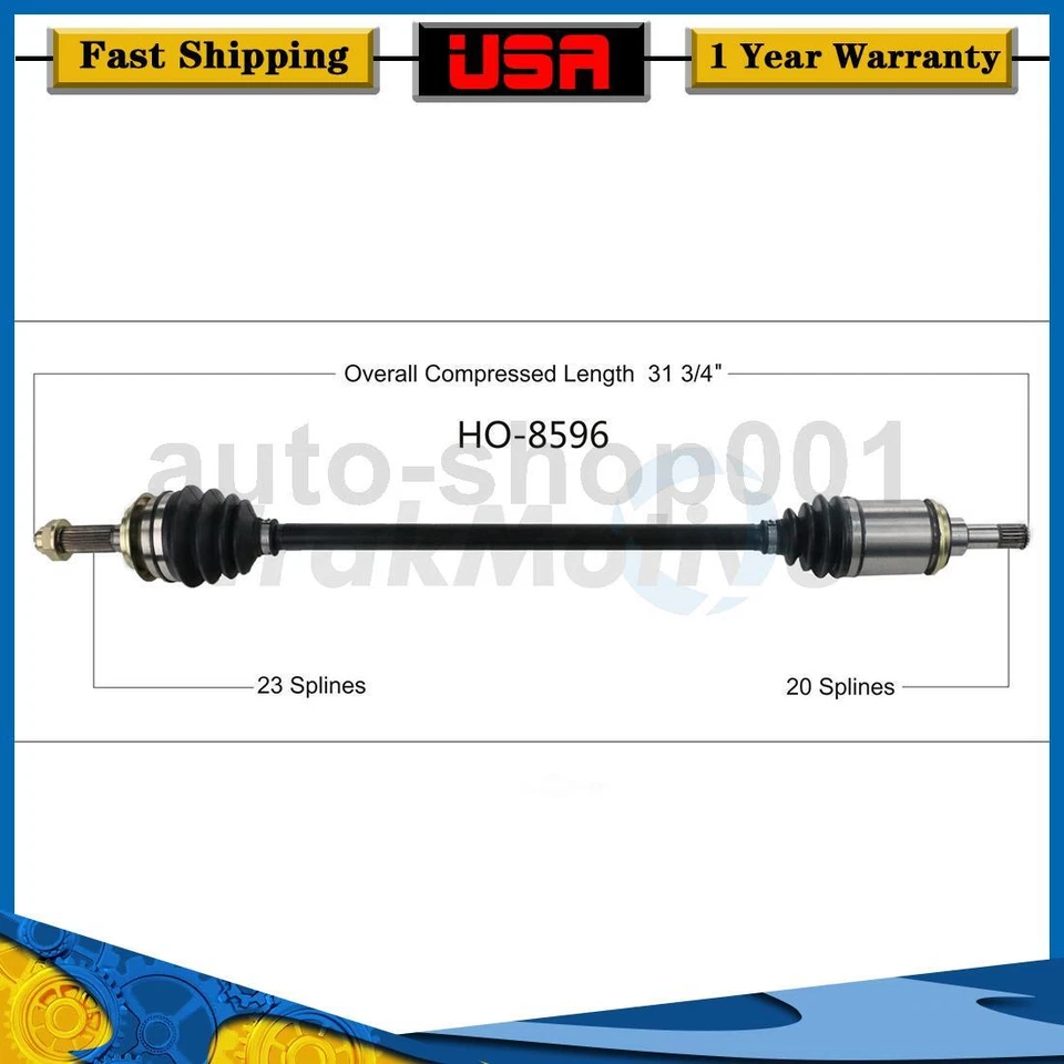 Eje trasero izquierdo TrakMotive CV eje articulado para Acura RDX 2015 2014 2013 Foto 1 de 1