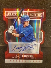 #/100🔥Lane Thomas🔥2014 Elite Extra Edition Futures Autograph Dye-Cut Rookie 