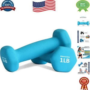 Comfort Grip 1lb Neoprene Dumbbells - Perfect for Yoga & Pilates Training - Picture 1 of 9