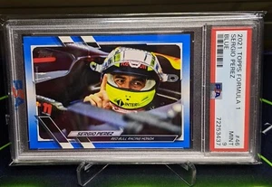 SERGIO PEREZ - 2021 Topps F1 Flagship #46 Blue # /99 | PSA 9 - RED BULL - Picture 1 of 4