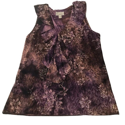 Top Y2K Dressbarn Mujer Mediano Floral Hada Grunge Capricho Leopardo EE. UU. Indie Foto 1 de 4