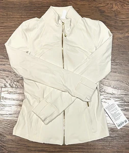 NEW Women Lululemon Define Jacket Nulu Light Ivory/Gold Size 6-10-12 - Picture 1 of 11