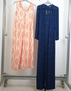 M&S 2Pcs Bundle Size 8 Orange Tie Dye Lace Trim Dress Blue Star Print Dress F2 - Picture 1 of 10