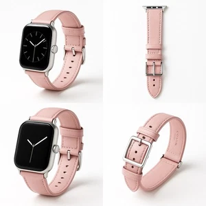 Coach Blush Leather Band for Apple Watch 38mm / 40mm – New in Box – $125 Retail - Zdjęcie 1 z 5