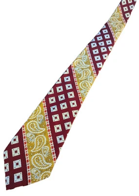 Corbata Haband's Geométrica Paisley Multicolor Poliéster 54x4 Vintage Foto 1 de 4