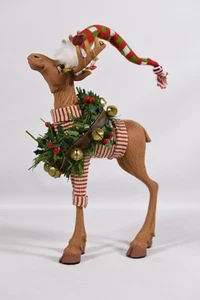 Max Moose Fa La Grandin Road Figura de Navidad Figura Caprichosa Arte Popular - Imagen 1 de 12