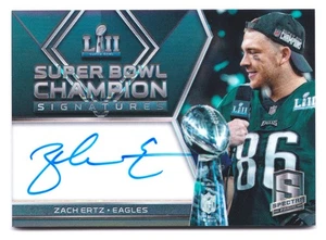 2018 Panini Spectra Zach Ertz Auto #SB52 Super Bowl Campione Firme #/99 - Foto 1 di 2