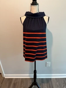 STS Sail To Sable Button Back Cowl Neck Sleeveless Top Shirt Blouse Size Medium - Picture 1 of 5