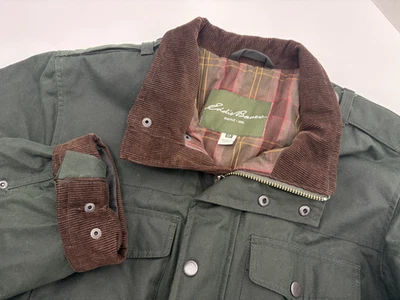 Eddie Bauer Men's Oil Wax Field Jacket Green Barn Chore Coat Jacket, Large TALL - Image 1 of 4