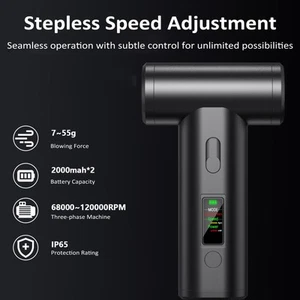 ˜Compressed Air Duster Rechargeable Cordless Vacuum Cleaner Portable Electric - Afbeelding 1 van 8