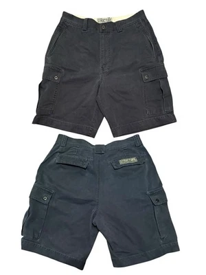 Pantalones Cortos de Carga Structure Azul Marino Bolsillos Utilitarios Ropa de Trabajo Plana Talla 34 Foto 1 de 4