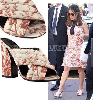 GUCCI ТУФЛИ CERISE ГЕРБАРИЙ WEBBY КРОССОВЕР MULES САНДАЛИИ $595 ЭТО 35,5 США 5,5 - Изображение 1 из 4