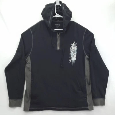 Crazy Shirts Hoodie Mens XL Black Gray Quarter Zip Vail Colorado Ski Graphic - Image 1 of 4