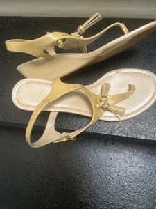 SANDALI SLIP ON LAUREN RALPH LAUREN KAMARI AVORIO VERNICE PELLE DONNA 8 B - Foto 1 di 9