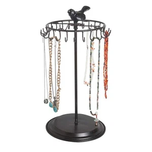 Black Bird Rotating Necklace Holder Bracelet Stand/Jewelry Organizer/Jewelry ... - Picture 1 of 5