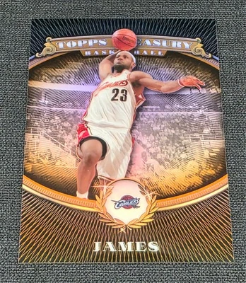 2008-09 Topps Treasury Refractor Bronze #9 LeBron James Cleveland Cavaliers /999 - Image 1 of 4