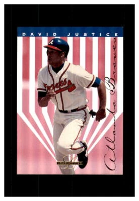 DAVID JUSTICE LEAF 1996 LIMITED  #95  ATLANTA BRAVES MINT  - Image 1 of 2