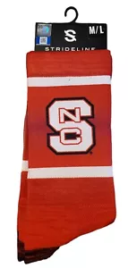 NCAA University North Carolina NC State Strideline Crew Socks - Picture 1 of 3
