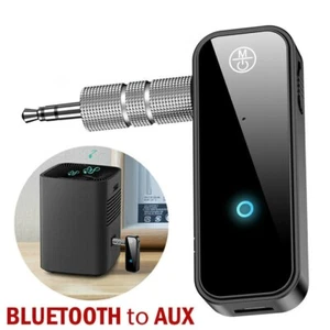 NOWY Samochodowy bezprzewodowy odbiornik Bluetooth 5.0 3,5 mm Aux Adapter Zestaw głośnomówiący. - Zdjęcie 1 z 17