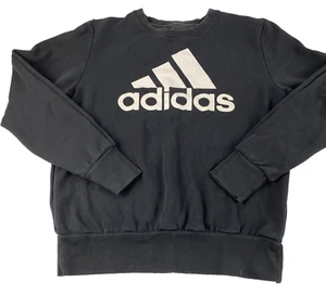 Adidas Unisex Classic Sweatshirt Jumper Pullover Black Size M - Picture 1 of 8
