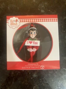Department 56 Elf on a Shelf Scout Elf I love you Christmas Ornament - Picture 1 of 4